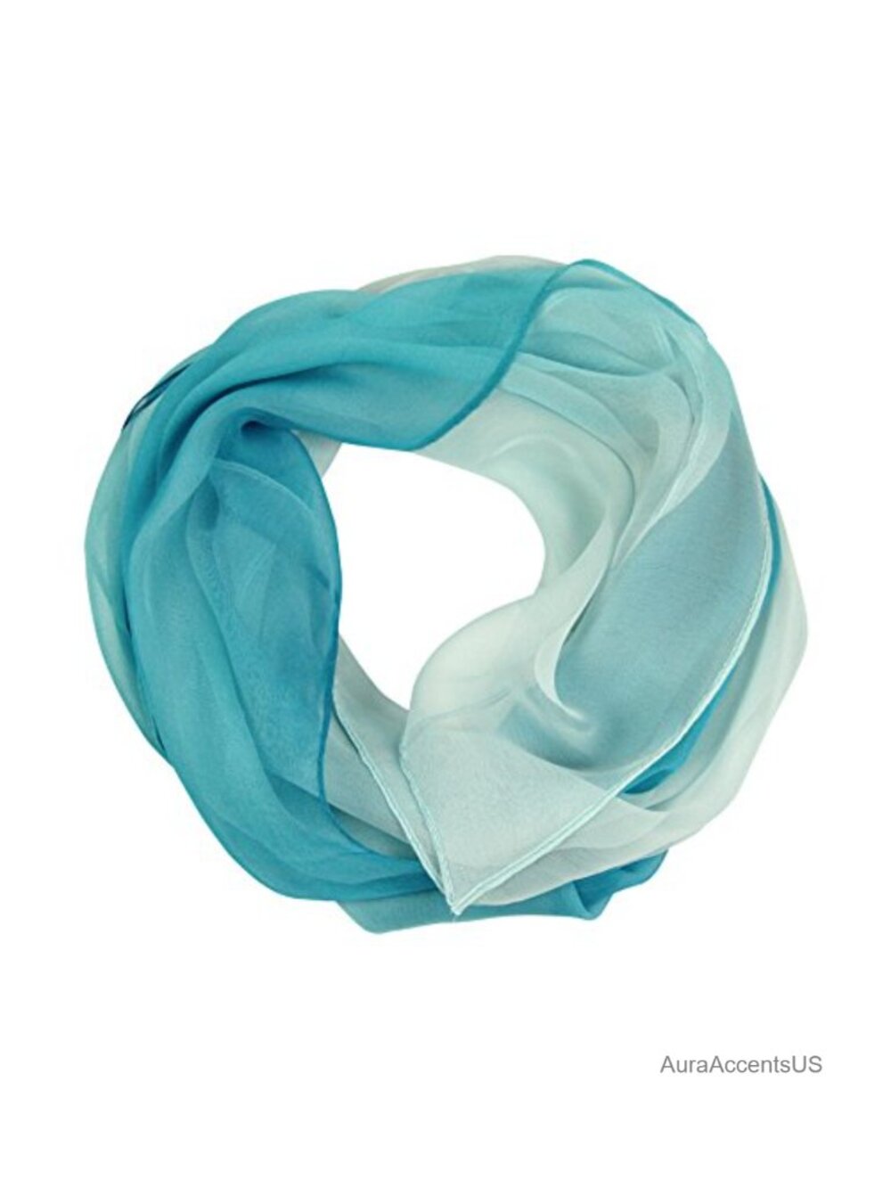 Long Chiffon Sheer Fashion Scarf Lightweight Gradient Shaded - Picture 3 of 3
